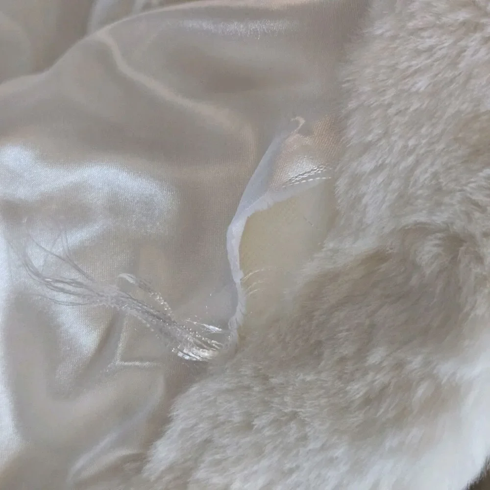 The Children's Place Girls 4T White Faux Fur Coat Jacket Winter Formal Holiday